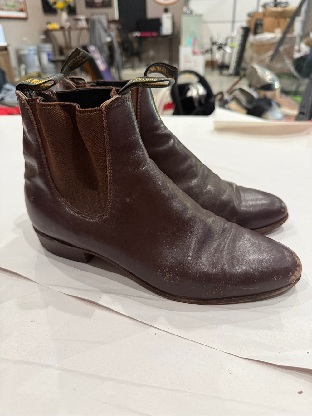 R.M. Williams Brown Leather Chelsea Ankle Boots